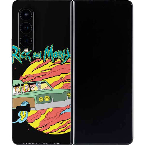 Adult Swim Rick and Morty Family Wagon Galaxy Z Fold4 5G Skin